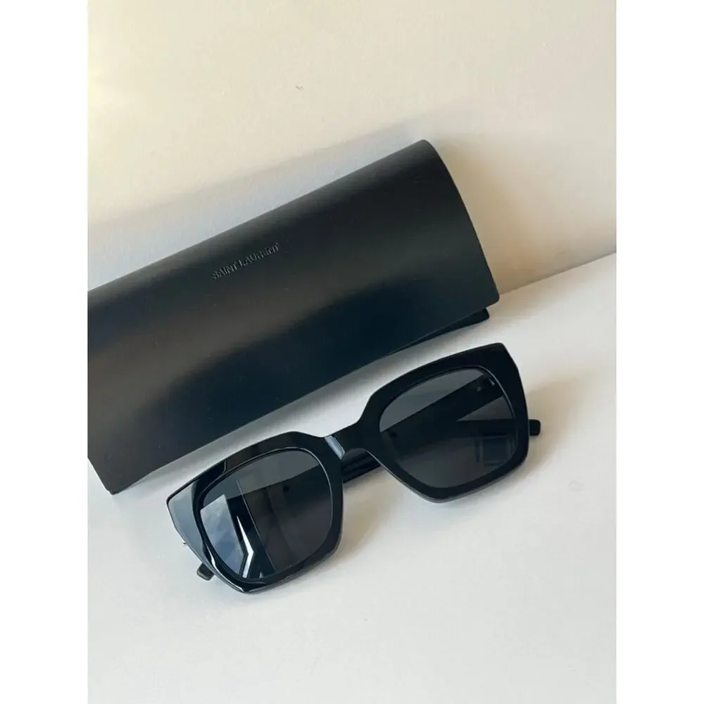 NEW Saint Laurent SL M143 Sunglasses in Black